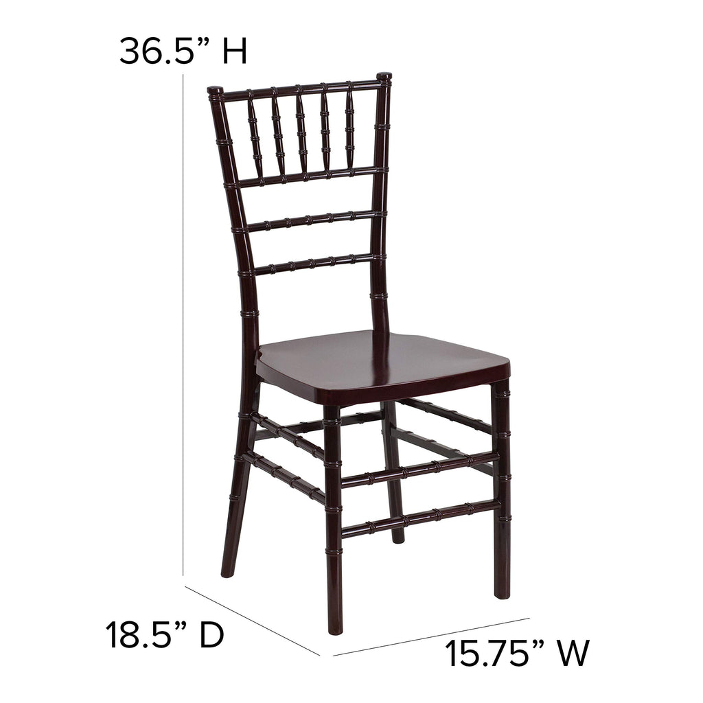 Flash Furniture HERCULES PREMIUM Series Mahogany Resin Stacking Chiavari Chair