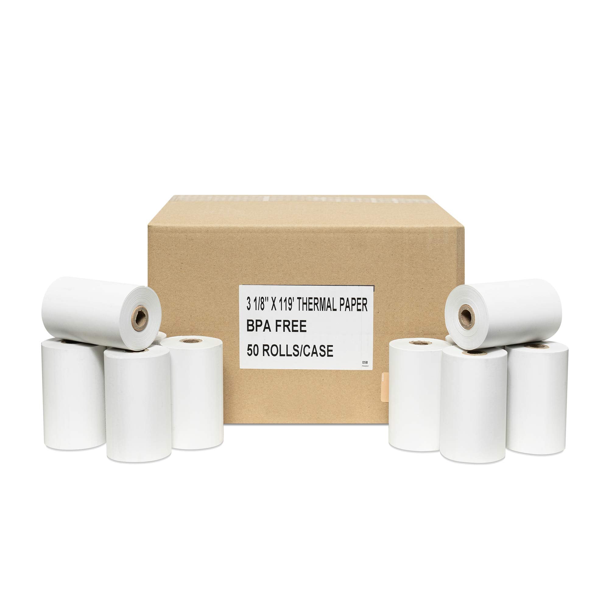 50 Roll Of 3 1/8' X 119' Thermal Cash Register Paper First Data Fd100 Fd200 Fd300