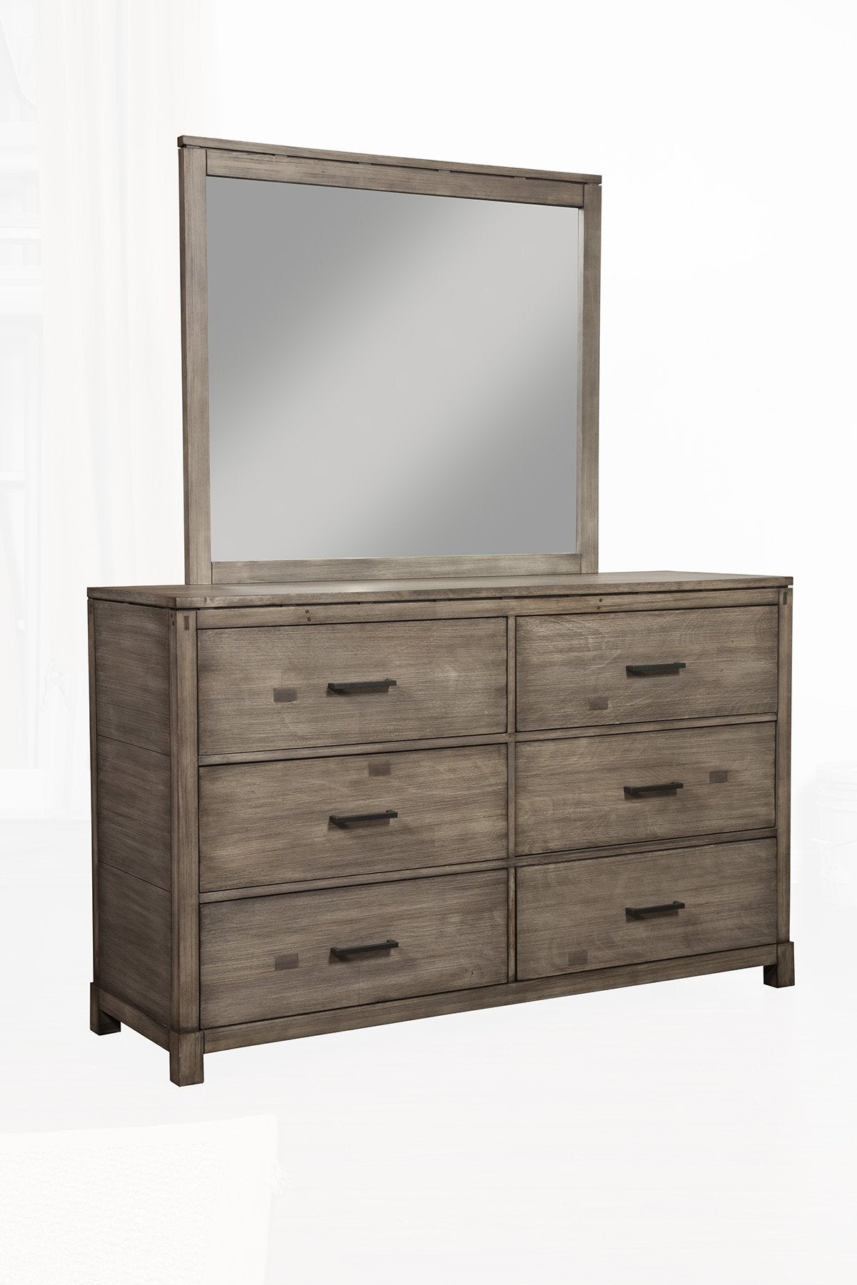 Alpine Furniture Sydney 6 Drawer Dresser Weathered Grey