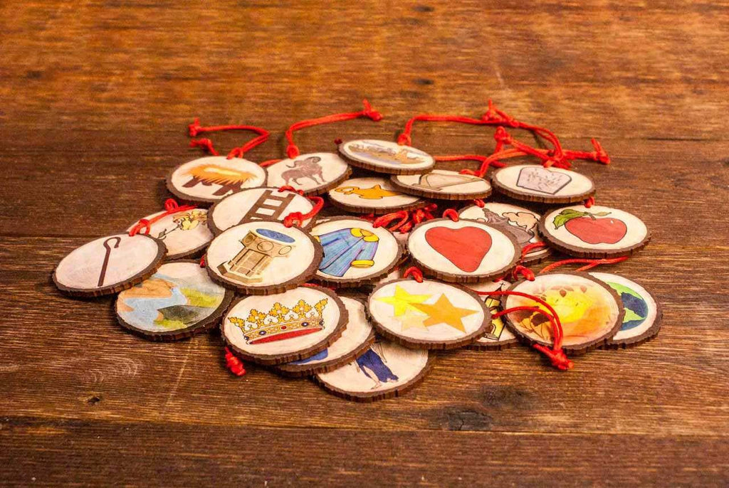 Catholic to the Max | Jesse Tree Ornaments - Set of 27 | Handmade Religious Advent Countdown to Christmas Calendar | Made in The