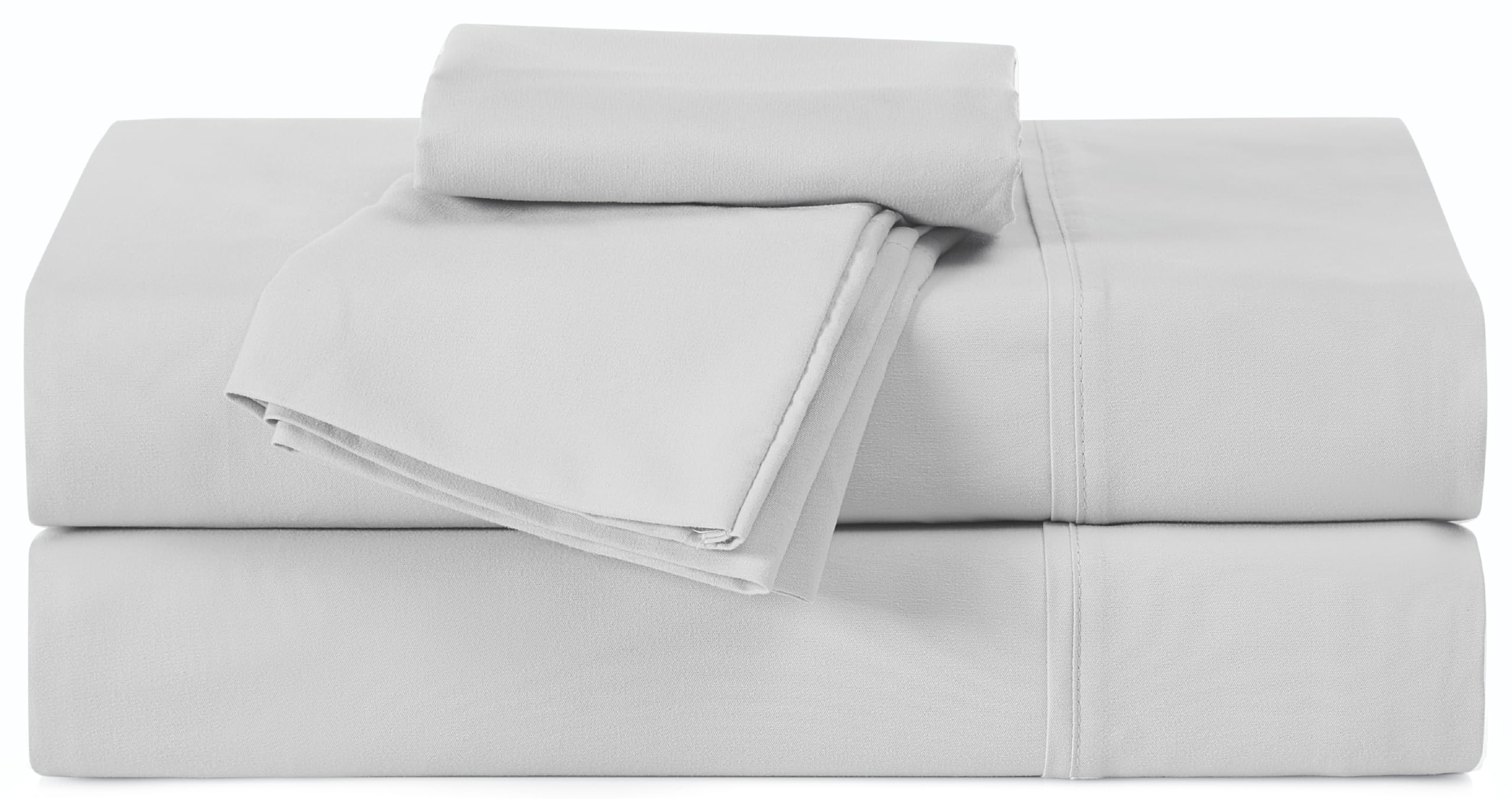 UGG Hedi Cali King Sheet Set - 4-Piece Luxury Cooling Sheets, Deep Pockets, Hypoallergenic, Soft Lightweight Bedding, Stone Grey
