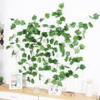 Botius 38 Ft - 5 Strands Autumn Artificial Grape Leaf Garland Fall Decoration For Home Wedding Wall Party
