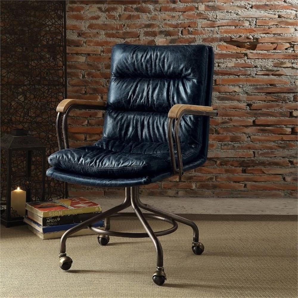 Acme Hedia Leather Swivel Office Chair - Thumbnail 3