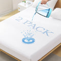 2 Pack Twin Size Premium Waterproof Mattress Protector, Soft Breathable Mattress Pad Cover, Noiseless Waterproof Bed Cover - Str