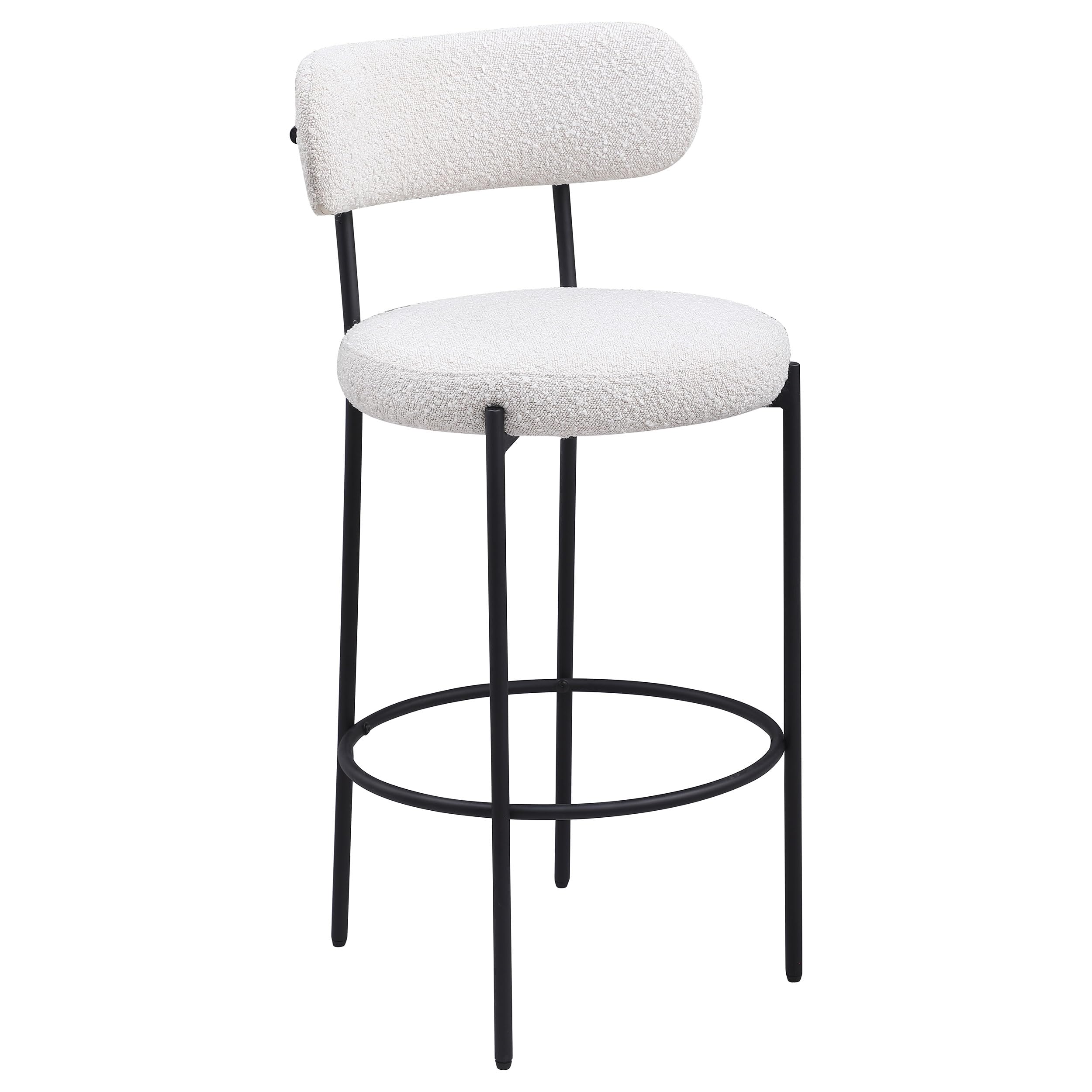 Coaster Home Furnishings Viola Boucle Upholstered Bar Chair Cream (Set of 2)