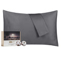 California Design Den Luxury 100% Egyptian Cotton Pillowcases Standard Set Of 2, Sateen Weave, Soft, Breathable & Cooling Grey S