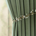 Lazzzy Blackout Velvet Curtains Green Thermal Insulated Curtains 108 Inch Extra Long Drapes For Bedroom Living Room Darkening Window Treatments Grommet Living Room Curtains Set Of 2 Panels Sage Green