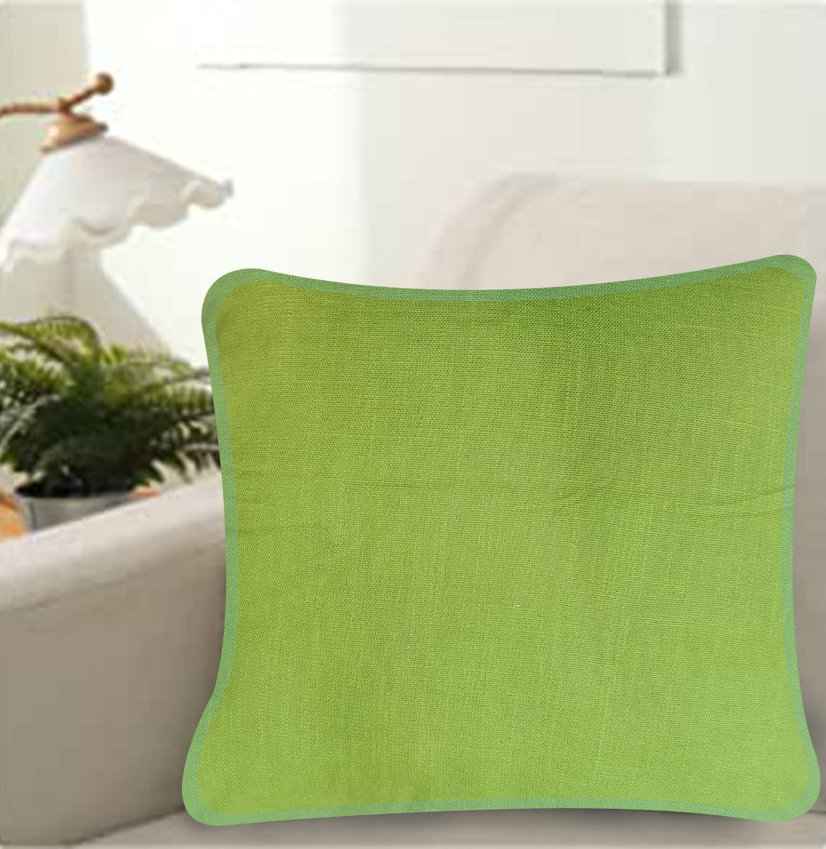 Sajavat Home Cotton Embroidery Cushion Cover 20X20 Inches Green (Pack Of 1)