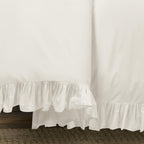 Lush Decor Reyna Ruffle 100% Cotton Duvet Cover Set - 3 Piece Cozy Ruffled Bedding Set - Timeless Elegance And Comfort - Califor
