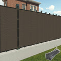 Patio 4' X 61' Fence Privacy Screen Brown Commercial Grade Heavy Duty Outdoor Backyard Shade Windscreen Mesh Fabric With Brass G