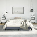 vidaXL Queen Size Bed Frame with Plywood Slats, Platform Bed Frame, Velvet Upholstered Mattress Foundation, No Box Spring Needed & Easy Assembly, Dark Gray, Without Mattress