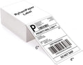 Ryhampaper 4' X 6' Fanfold Direct Thermal Labels - White Shipping Mailing Postage Labels, Perforated, Permanent Adhesive(20 St