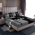 Feelyou Lacrosse Bed Set Ball Sports Theme Sheet Set for Boys Girls Lacrosse Player Games Bed Sheets Grey Black Decor Sheets wit