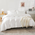 Hodo Home Satin Duvet Cover Queen Size, 3 Piece Silk Like Comforter Cover, Ultra Soft And Breathable Bedding Set With Zipper Clo