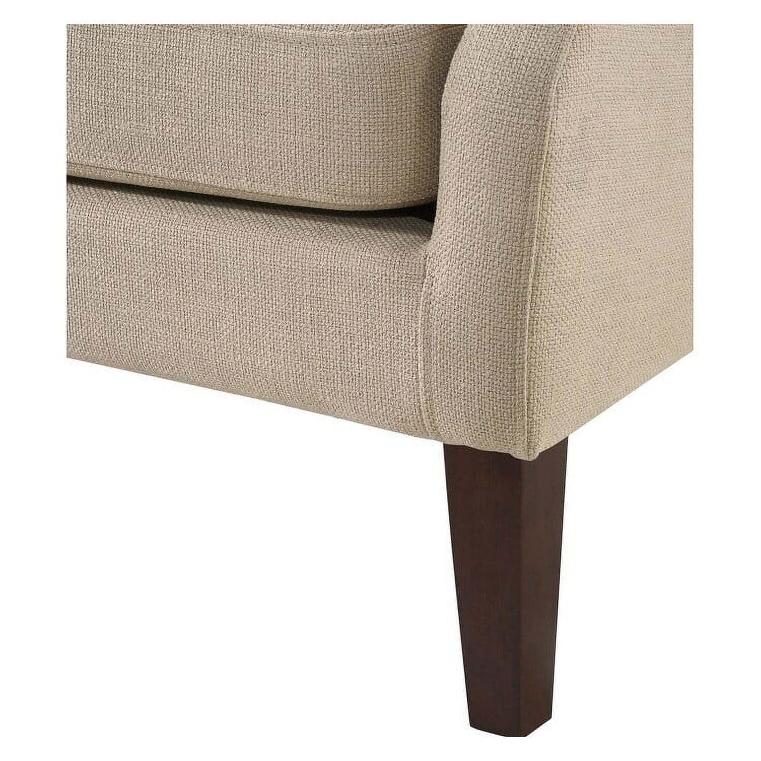 Lilola Home Irwin Beige Linen Button Tufted Wingback Chair