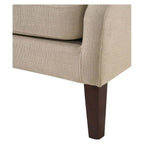 Lilola Home Irwin Beige Linen Button Tufted Wingback Chair