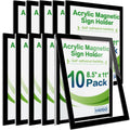 Vaiigo 8.5' X 11' Acrylic Magnetic Sign Holder Wall Mount, Self Adhesive Magnetic Display Frame With Nano Tape And Strong Magn
