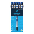Schneider Topball 811 Rollerball Pen, 0.5 Mm Conical Tip, Refillable, Blue Ink, Box Of 10 Pens (8113)