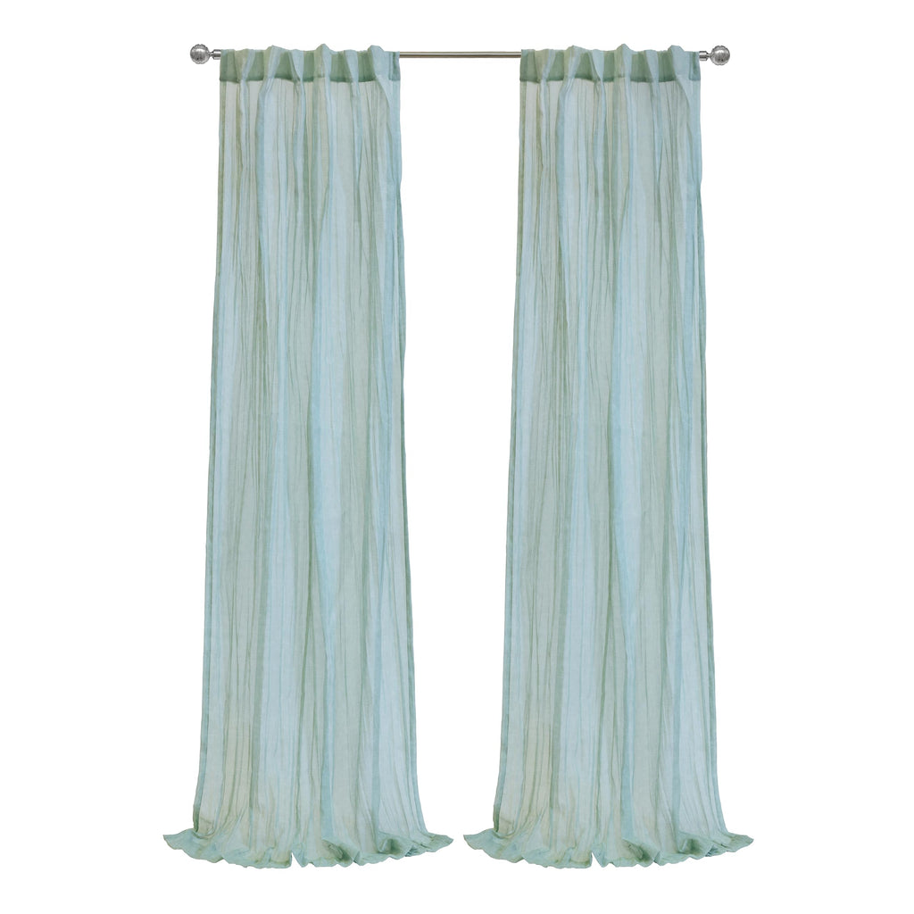 Richmark International Paloma Sheer Dual Header Curtain Panel 52 X 95 In Pale Thyme