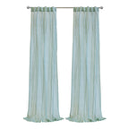 Richmark International Paloma Sheer Dual Header Curtain Panel 52 X 95 In Pale Thyme