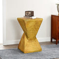 FlowLuxe Stylish 19.6 H End Table Adding a Touch of Modern Charm to Your Porch, Patio, Garden - Decorative Concrete Side Table f