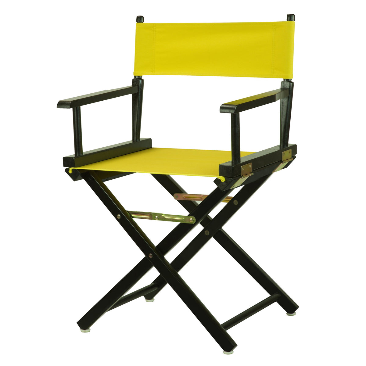 Casual Home Director'S Chair ,Black Frame/Yellow Canvas,18&quot; - Classic Height