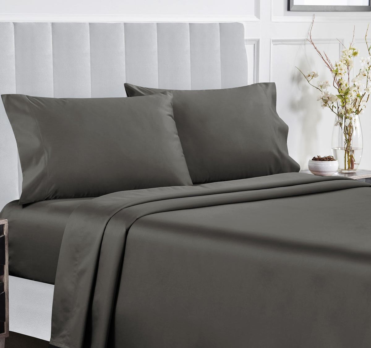 California Design Den 100% Cotton Sheets Set Softest 4-Pc, Cooling Sheets For Queen Size Bed, Deep Pockets, 400 Thread Count Sat