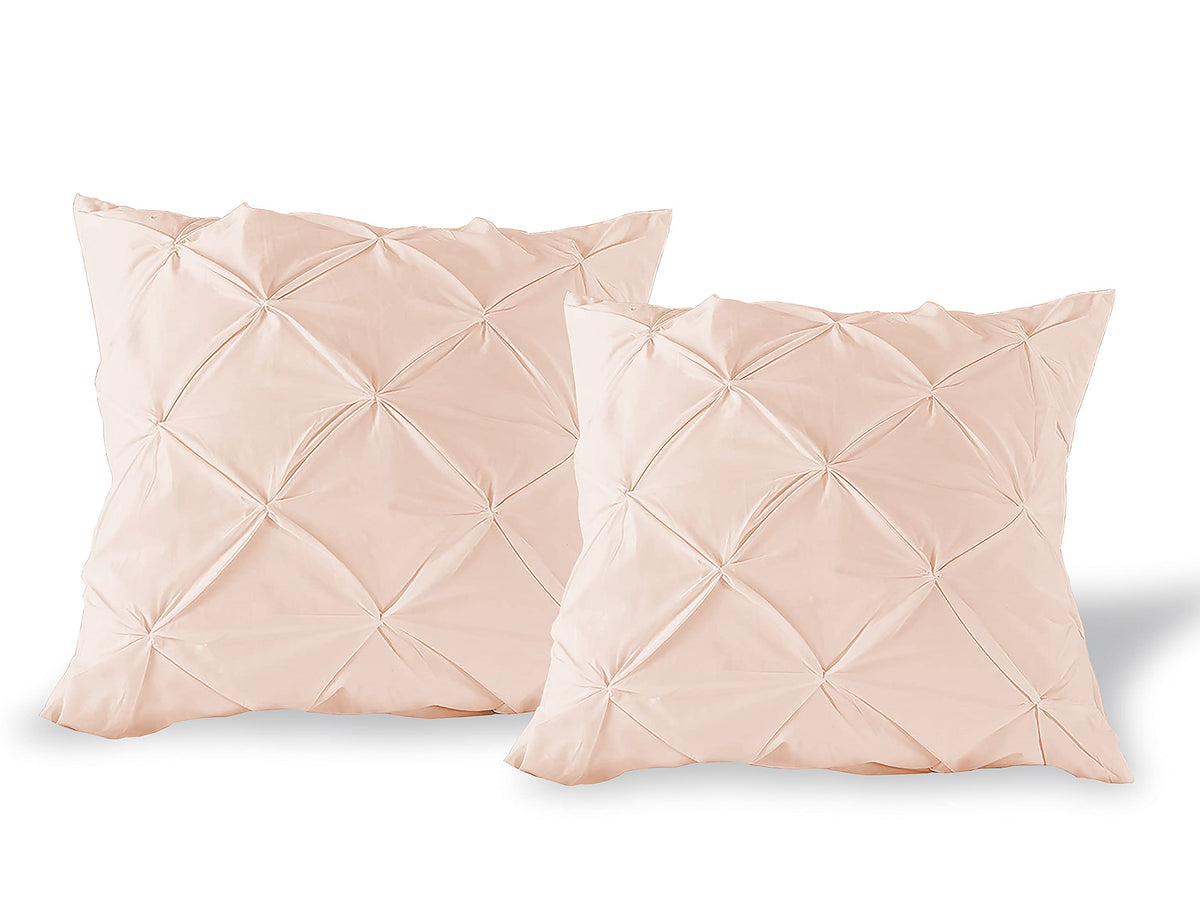 Meckhome Culture Soft And Cozy Microfiber Decorative Cushion Cover, Well Designed Pinch Pleated Pattern, (16X16), (Set Of  2),