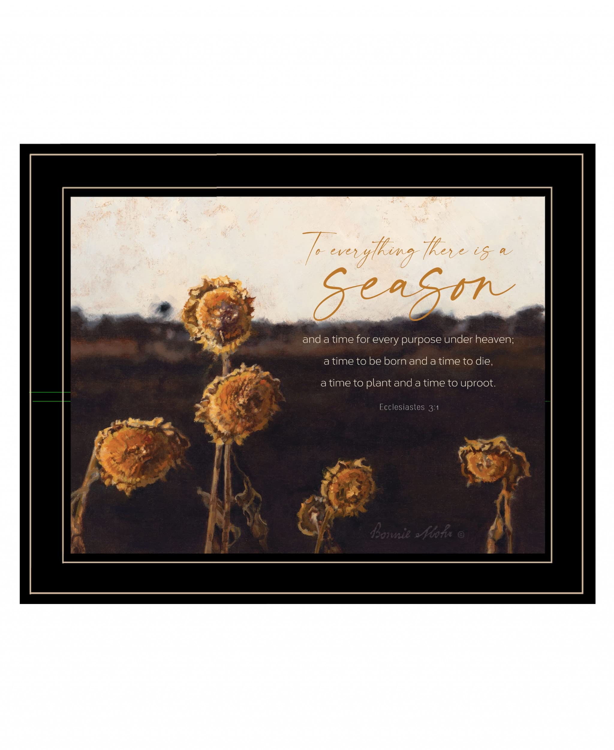Sunflower Season 2 Black Framed Print Wall Art