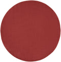 Nourison Essentials Indoor/Outdoor Brick Red 8' X Round Area Rug, Easy -Cleaning, Non Shedding, Bed Room, Living Room, Dining Ro