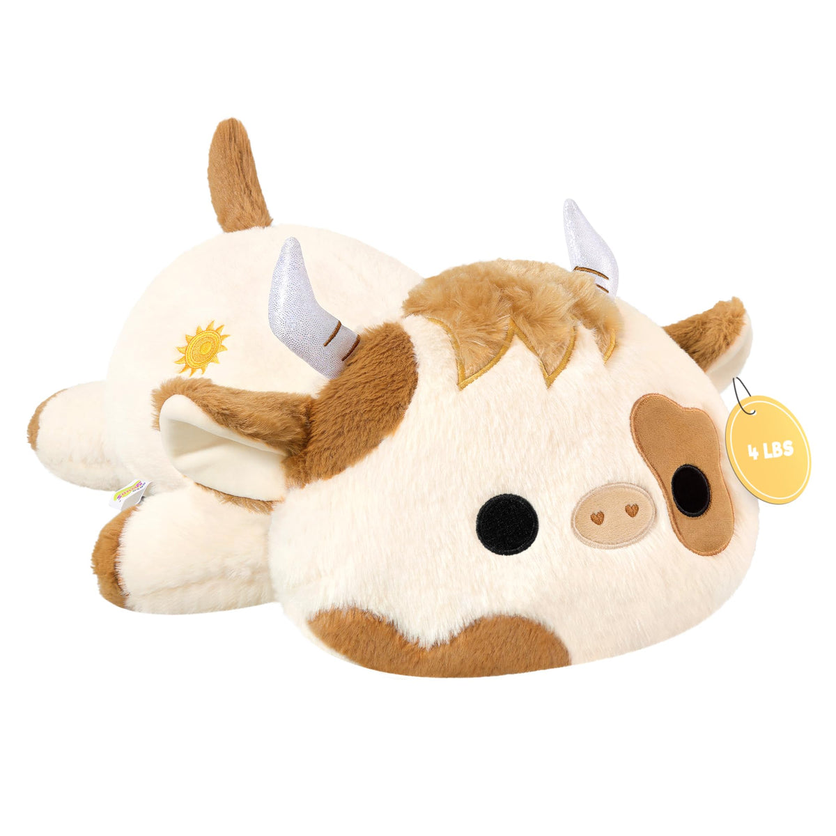 Onsoyours Original Weighted Stuffed Animals, 4.0 Lbs Weighted Highland Cow Plush Toy, 20 ' Large Soft Weighted Scottish Cow Pil