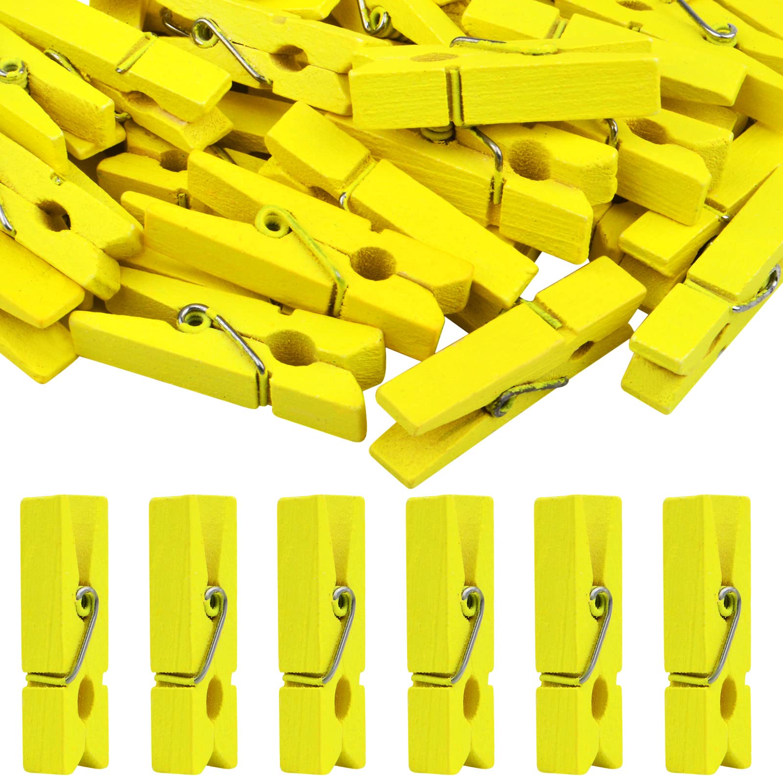 Jdesun 50pcs Photo Wood Clips Natural Wooden Mini Clothespins Paper Peg Pins Clips Laundry Pins for Hanging Clothing Pictures Ho