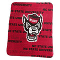 Logo Brands NCAA North Carolina State Wolfpack Classic Fleece Throw Blanket -50    x 60    Ultra-Soft Game Day Blanket with Bold