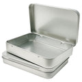 2 Pcs Metal Hinged Tin Box Container Mini Portable Small Storage Container Kit Tin Box Container, Small Tin with Lid, Tin Empty 