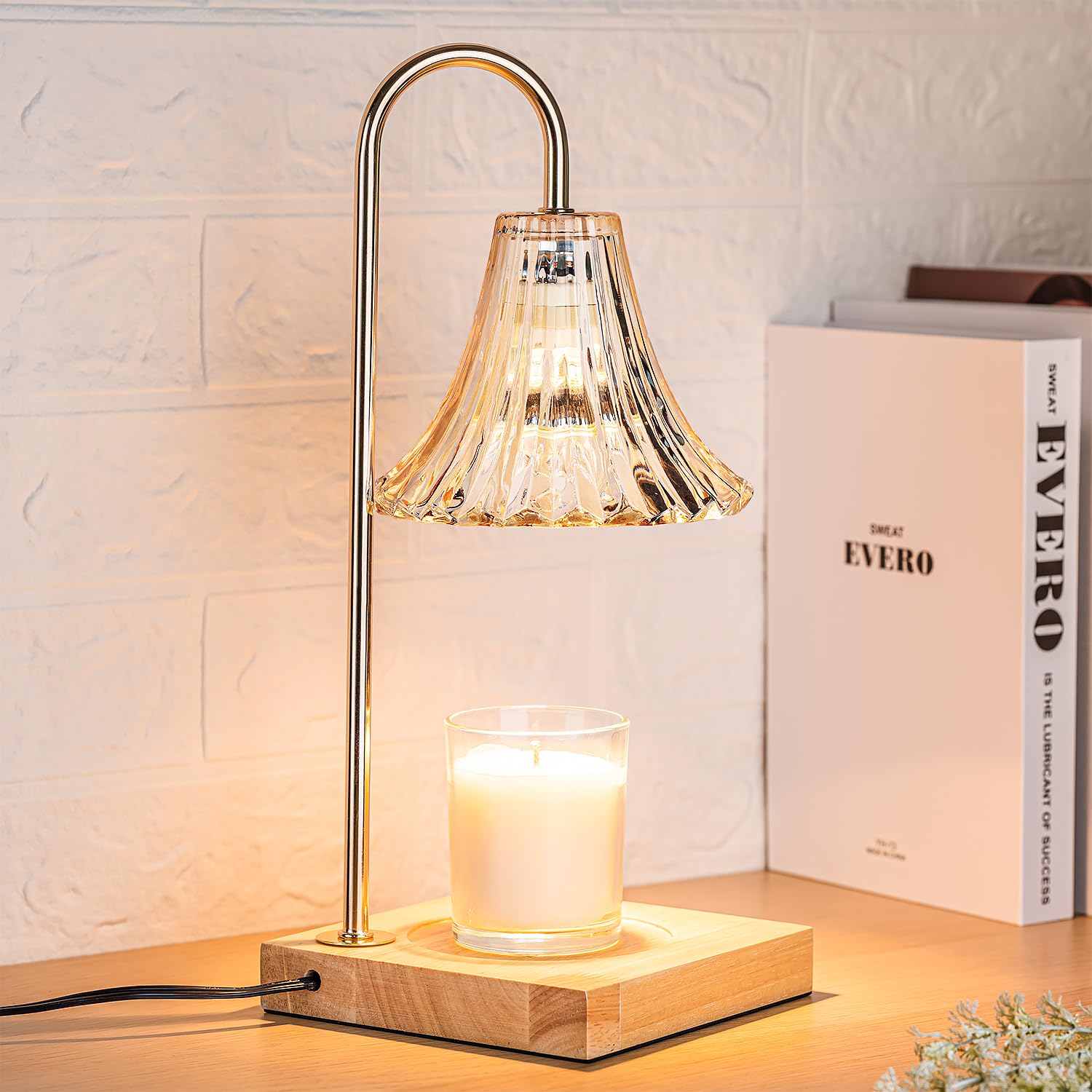 Marycele Candle Warmer Lamp with Timer, Candle Wax Warmer Flower Lamp, Dimmable Desk Lamp for Bedroom, Mothers Day Gifts for Mom