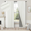 Black Out Curtains 72 Inch Long 2 Panel Burg Lightweight Faux Linen Cute Blackout Bay Window Curtain Modern Neutral Drapes for B