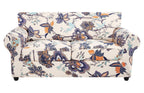 Searchi Stretch Sofa Cover Printed Couch Cover, Floral Pattern 3 Pieces Loveseat Slipcover With 2 Separate Cushion Cover, Washable Furniture Protector For Living Room(Loveseat, Flower Pattern)
