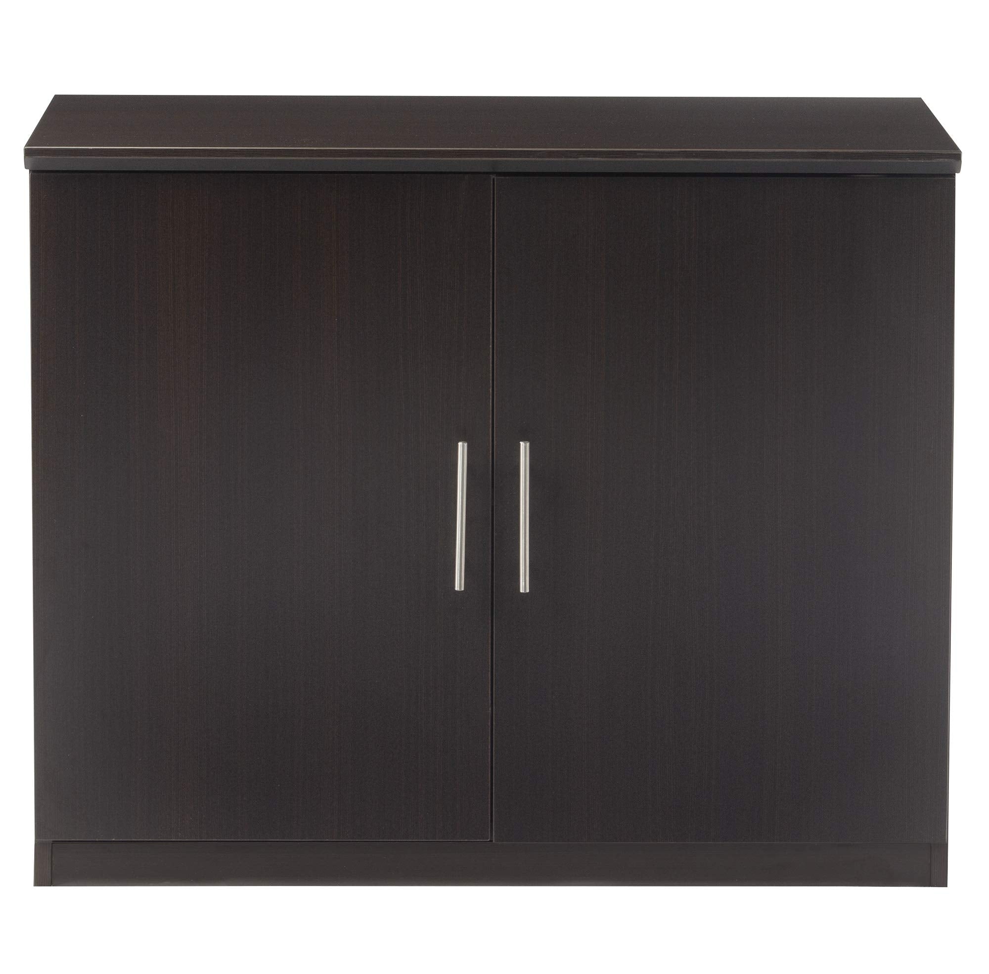 Safco Mayline MSCLDC Medina 2-Door Storage Cabinet, 36&quot;W, Mocha Laminate