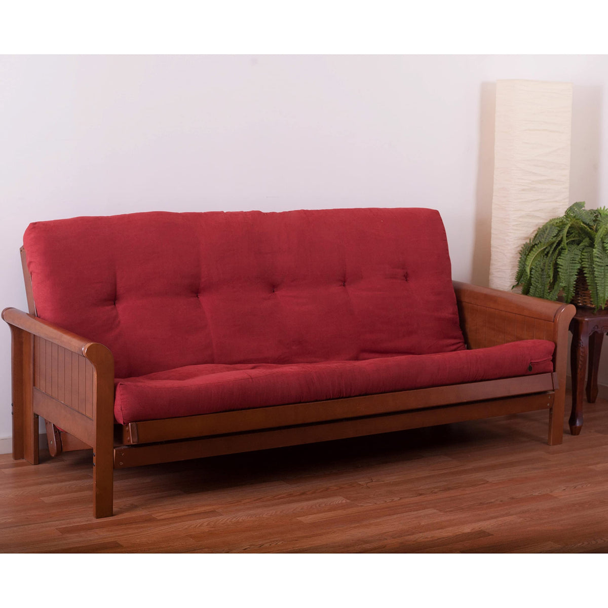 Blazing Needles Vitality 5&quot; Microsuede Futon Mattress, Full, Cardinal Red