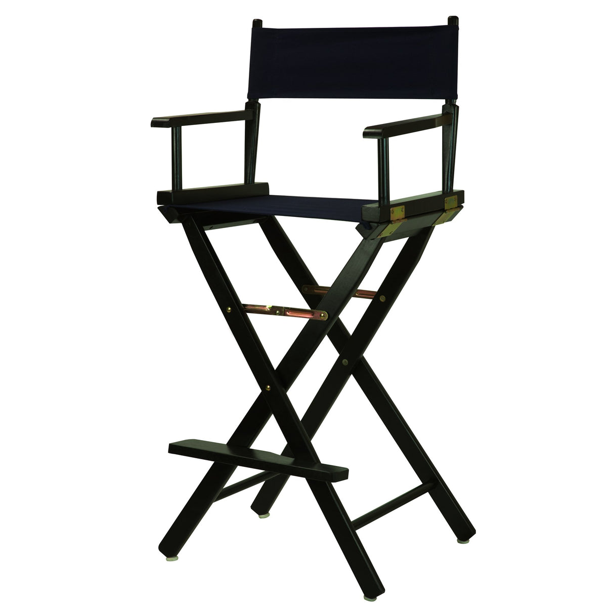 Casual Home 30&quot; Director's Chair Black Frame-with Navy Canvas, Bar Height