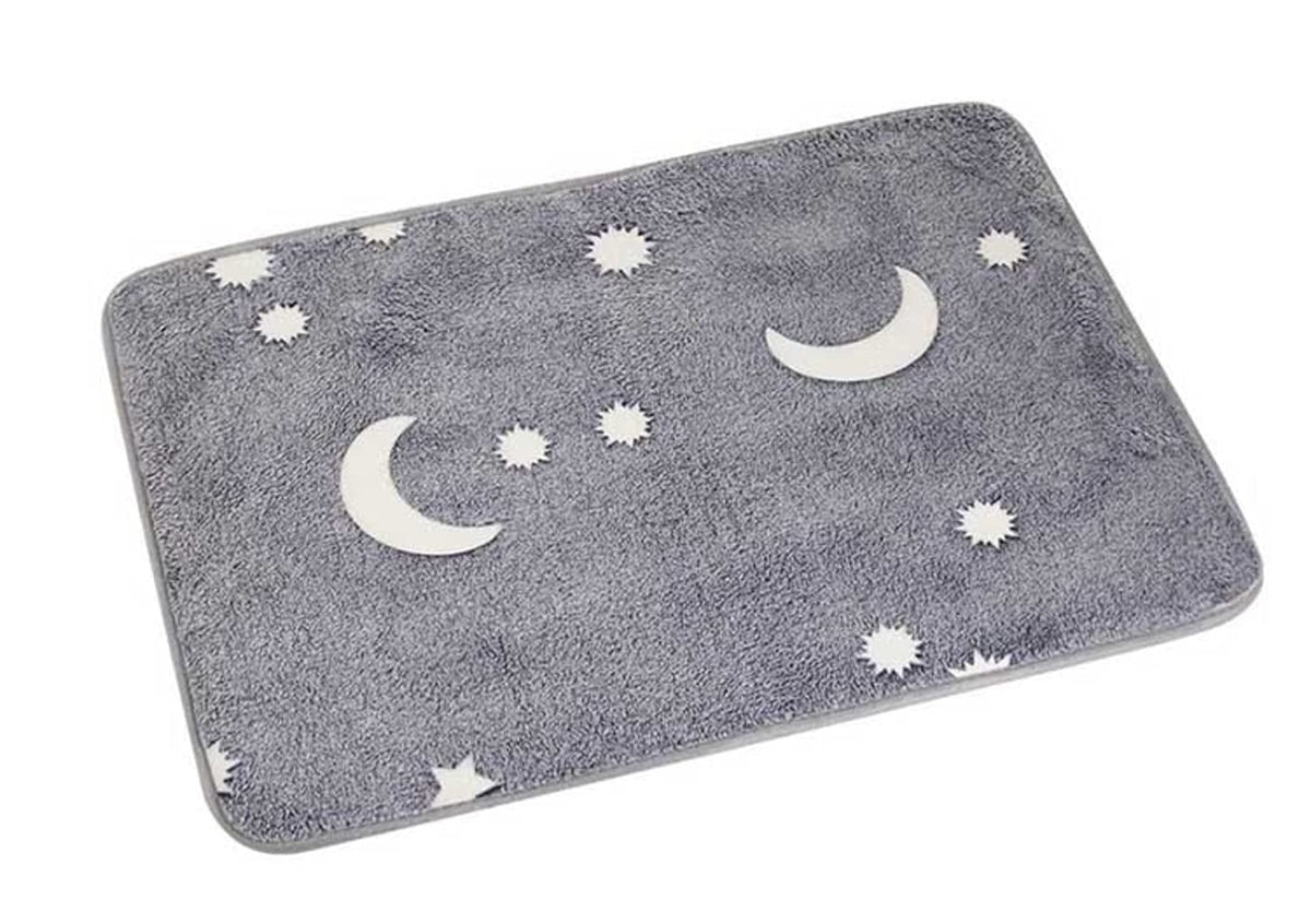 WENGTY Nonslip Soft Cotton Bath Mat for Rug, Anti Slip Bacterial Anti Bacterial Machine Washable Cotton Bath Mat for Bathroom an