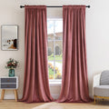 Miulee Dusty Rose Pink Velvet Curtains Thermal Insulated Blackout Curtain Drapes For Bedroom Living Room Darkening 90 Inches Long Curtains Panels Rod Pocket Set Of 2