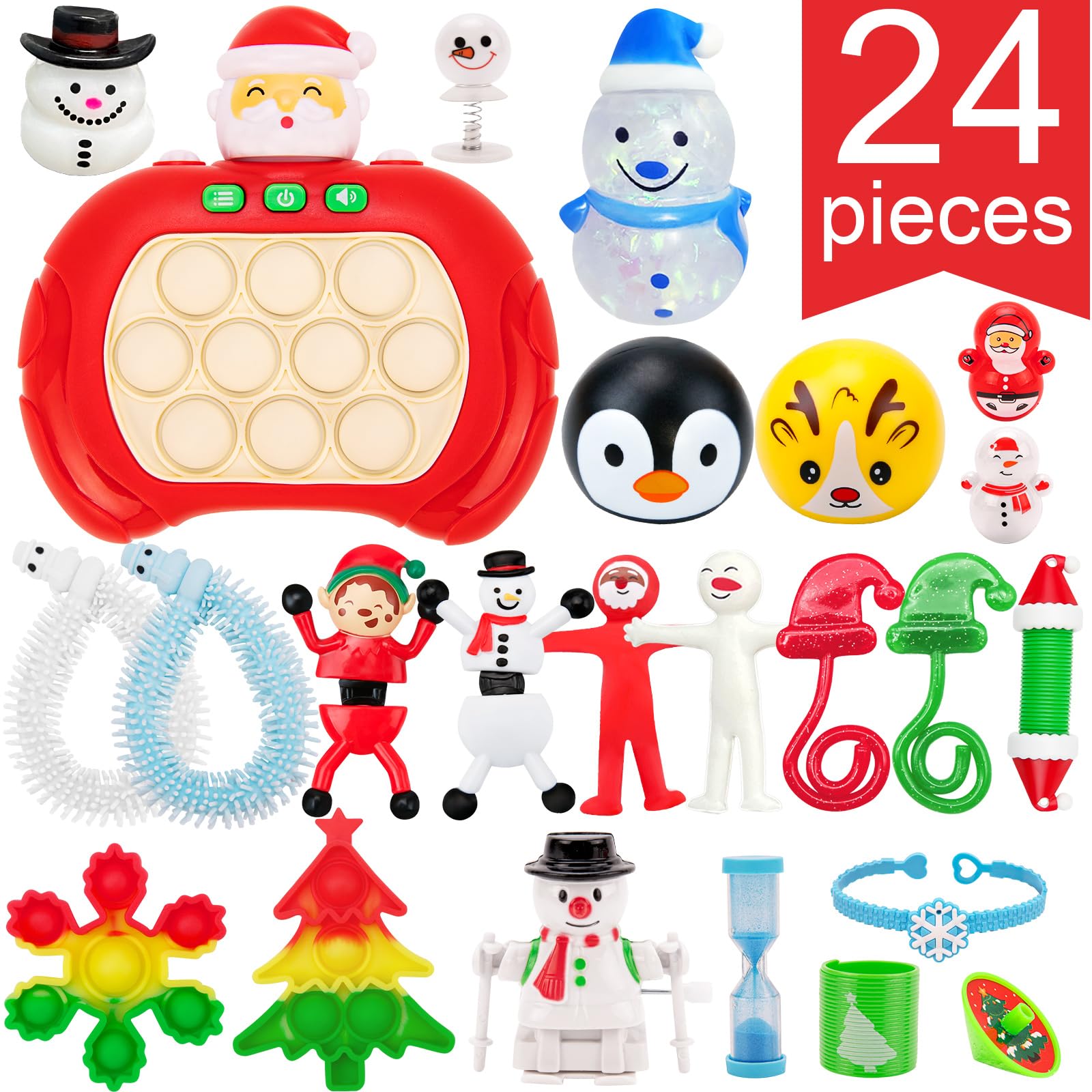 Advent Calendar 2024-24 Days Of Surprises Fidget Toys Bulk - Christmas Holiday Countdown Advent Calendars - Sensory Toy Gifts Fo