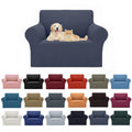 2025 New Stretch Chair Sofa Slipcovers Couch Cover For 1 Seater Furniture Protector Sofa Covers With Elastic Bottom Jacquard Fabric Small Checks For Pets, Kids - Charcoal