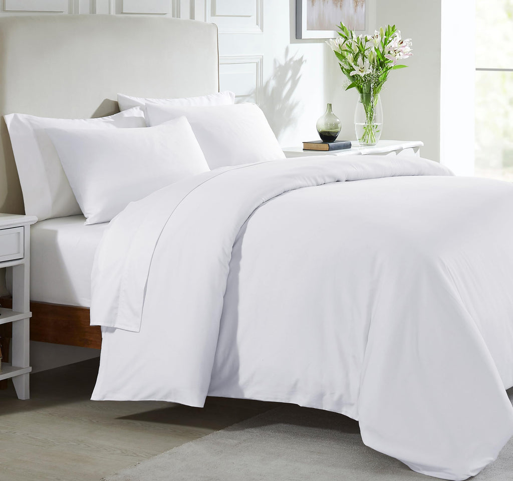 California Design Den 3 Piece King Size Duvet Cover Set, 400 Thread Count 100% Cotton Sateen, Soft Luxury Sateen Weave Comforter
