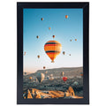 JCJMY 6x9 Picture Frame Black for Wall Hanging or Tabletop- Wall Mounting Horizontally or Vertically, 6 x 9 Wall Gallery Poster 