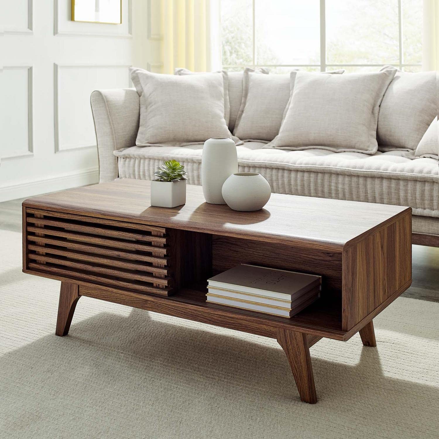 Modway EEI-4724-WAL Render Coffee Table, Walnut