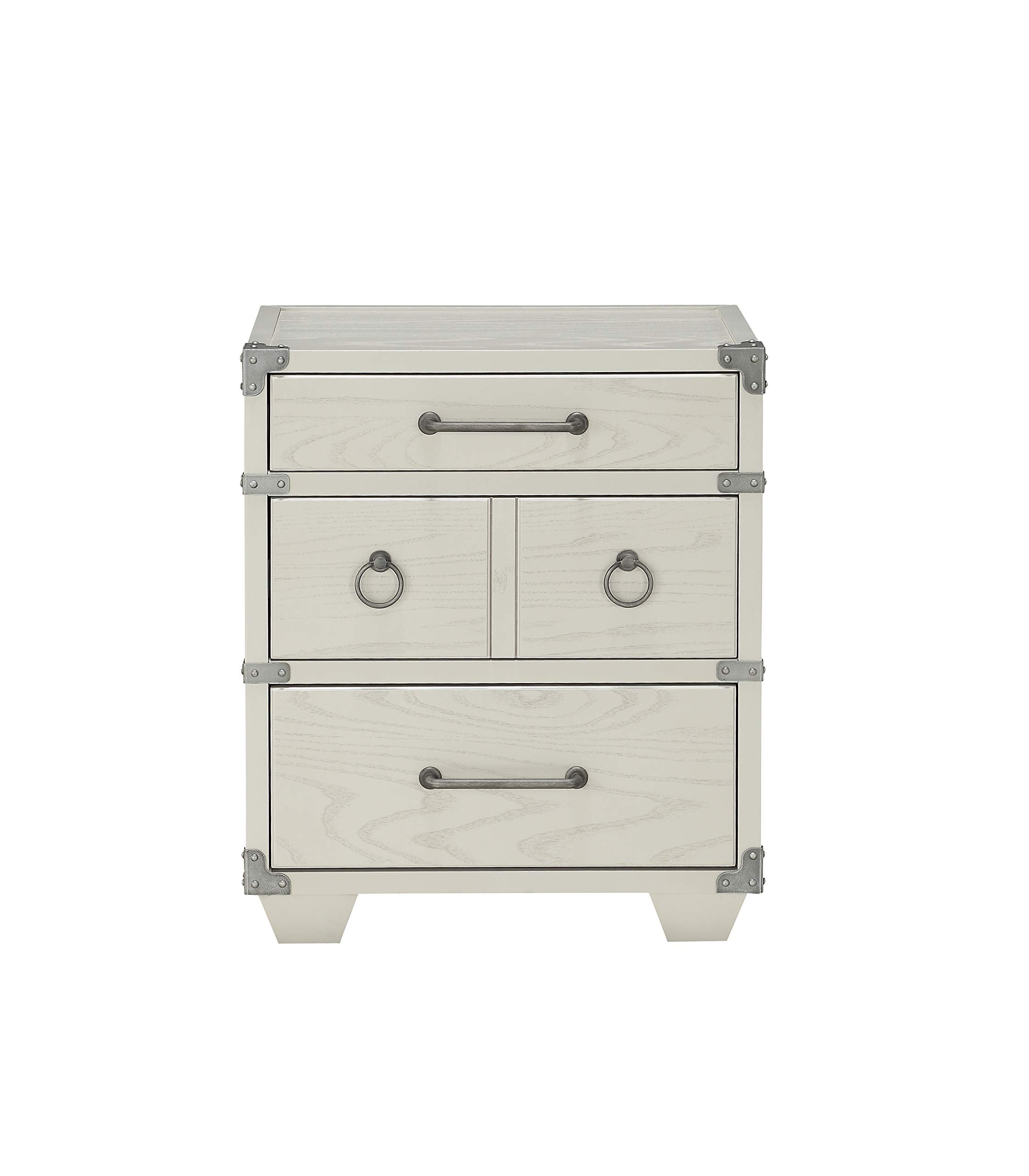 Acme Orchest 3 Drawers Nightstand with USB Dock in Gray
