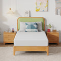 FDW 8 Inch Twin Mattress, Medium Firm Gel Memory Foam, Cooling Ventilated Foam, Pressure Relief, White, Removable Washable Cover