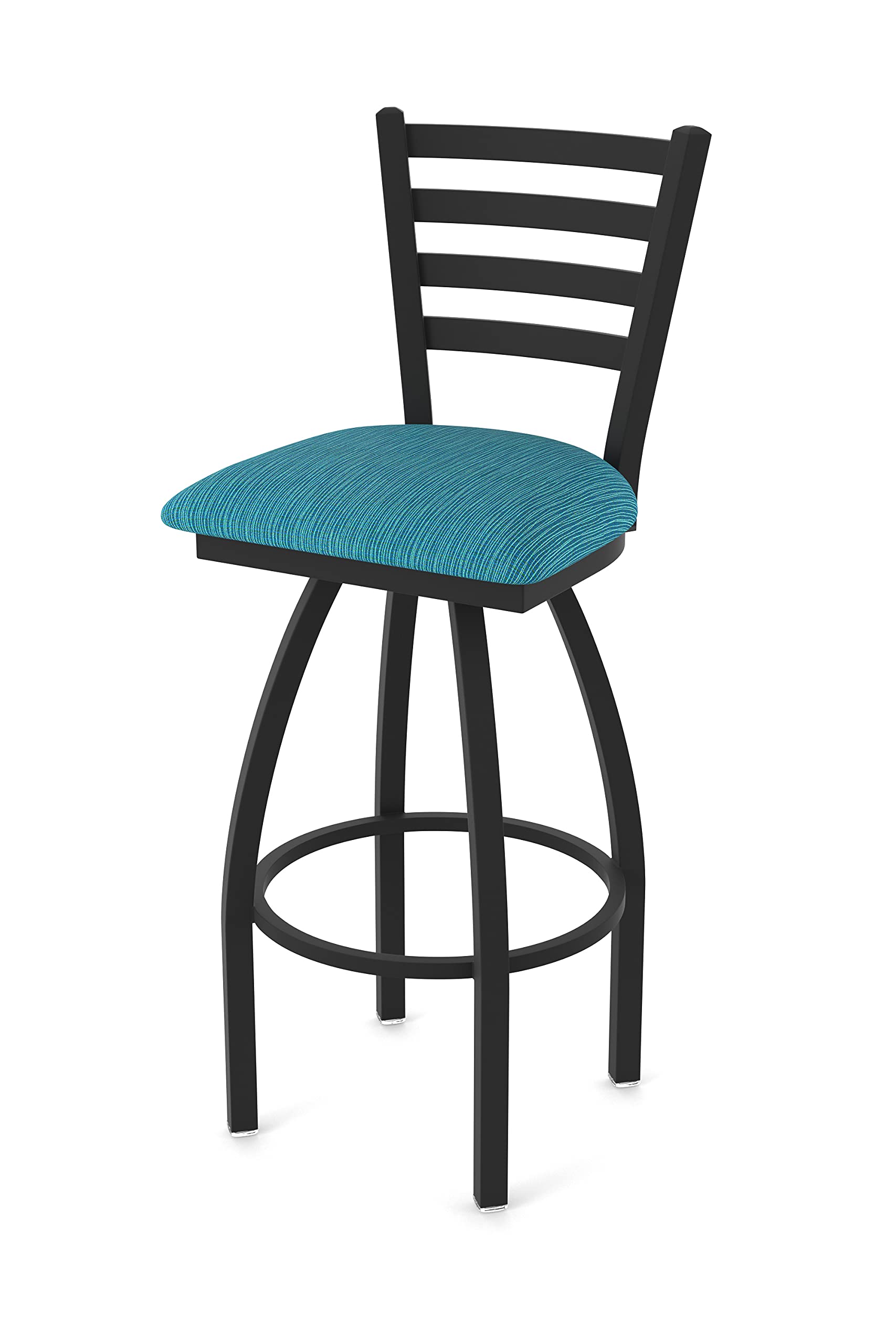 410 Jackie 36 Swivel Bar Stool with Black Wrinkle Finish and Graph Tidal Seat
